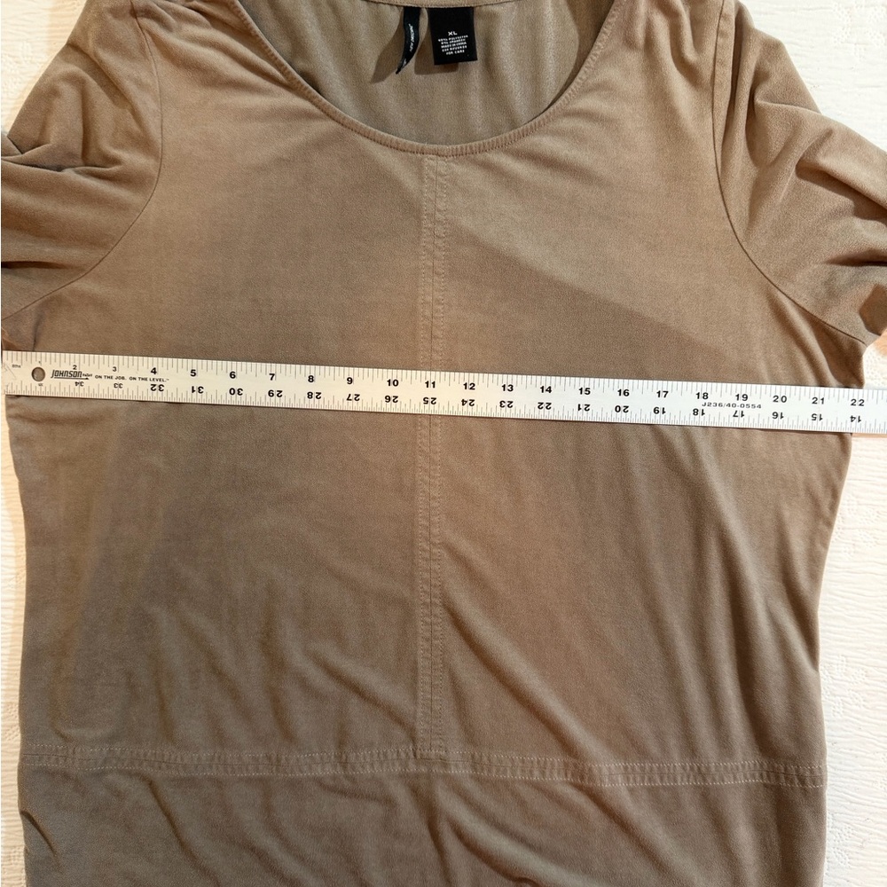 New Directions Suede Top tan size XL - Picture 8 of 10